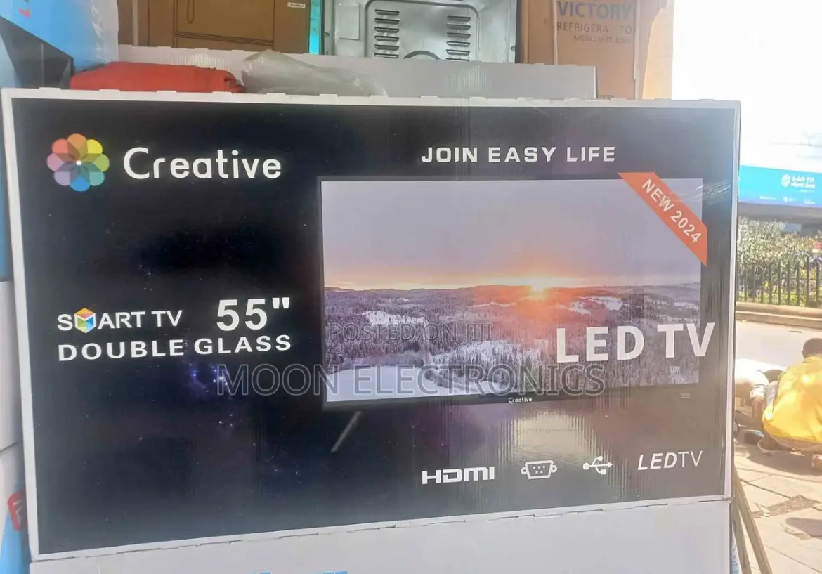 Creative 55” Smart Android Tv – Modern Entertainment for Your Home!