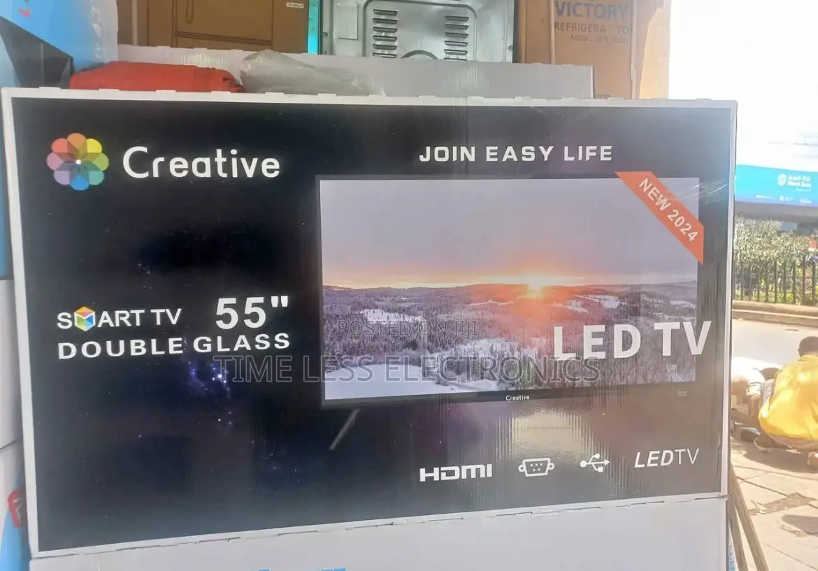 Creative 55” Smart Android Tv – Modern Entertainment for Your Home!