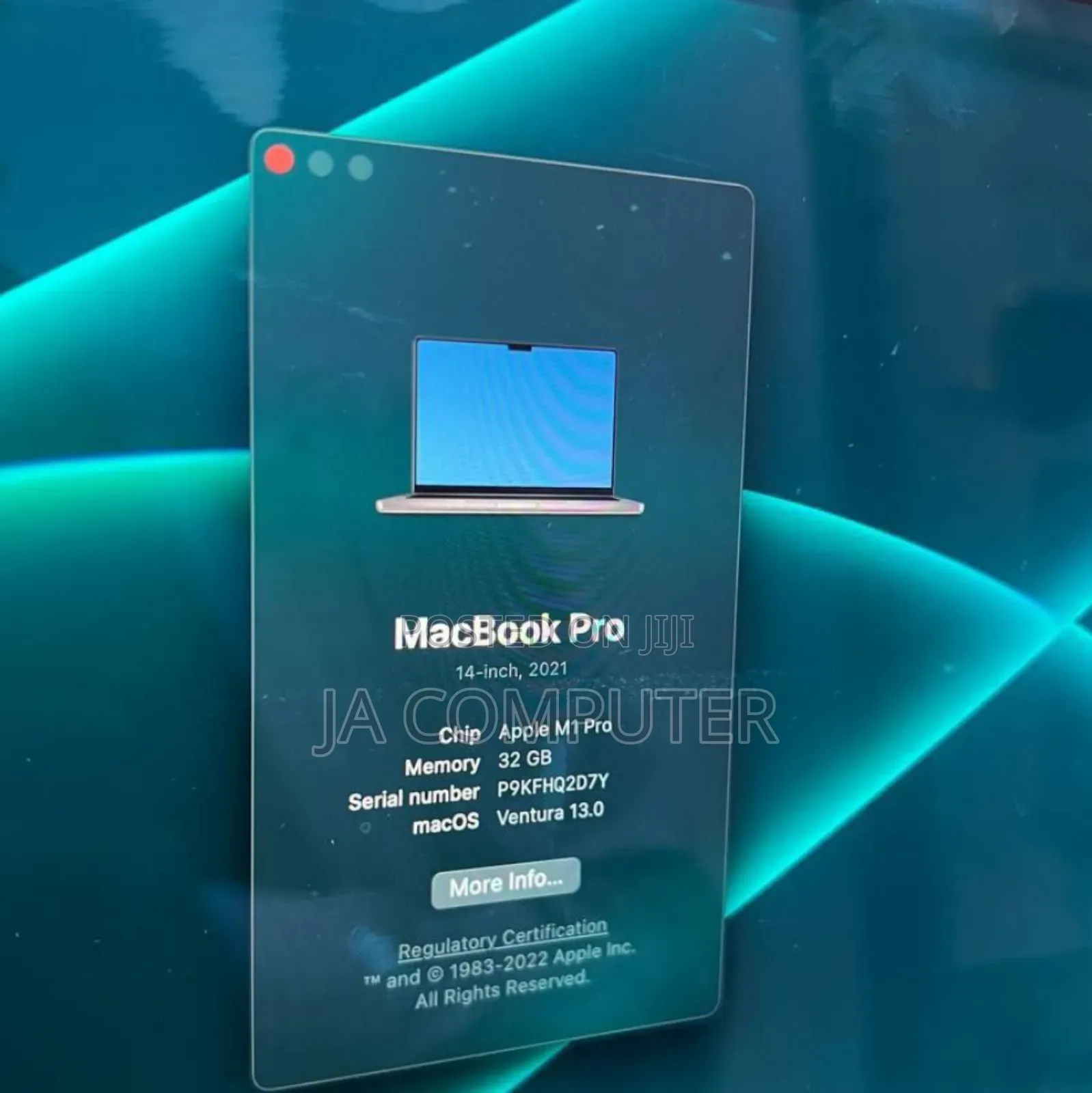 New Laptop Apple MacBook Pro M1 32GB Apple M1 Pro SSD 1T