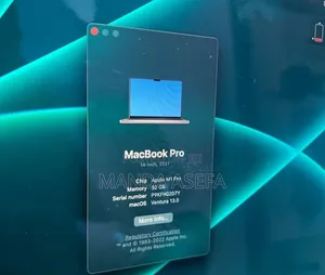 New Laptop Apple MacBook Pro M1 32GB Apple M1 Pro SSD 1T