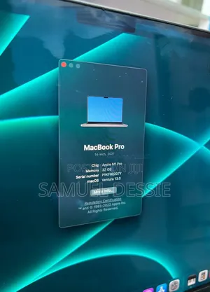 New Laptop Apple MacBook Pro 2021 M1 32GB Apple M1 Pro SSD 1T