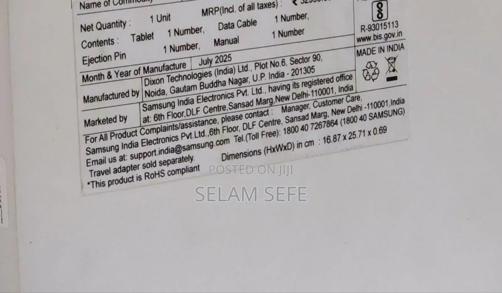 New Samsung Galaxy Tab A9 128 GB