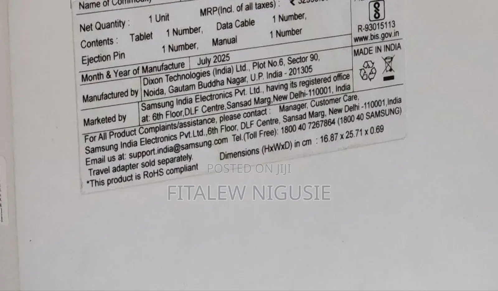 New Samsung Galaxy Tab A9 128 GB