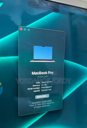 New Laptop Apple MacBook Pro M1 32GB Apple M1 Pro SSD 1T