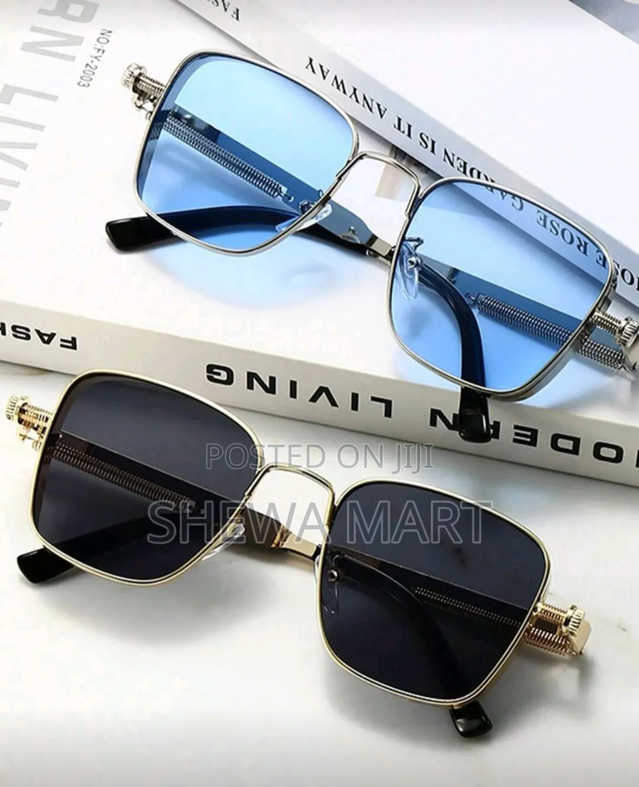 Men Square Frame Fashionable Glasses for Outdoor Travel Casual Shades