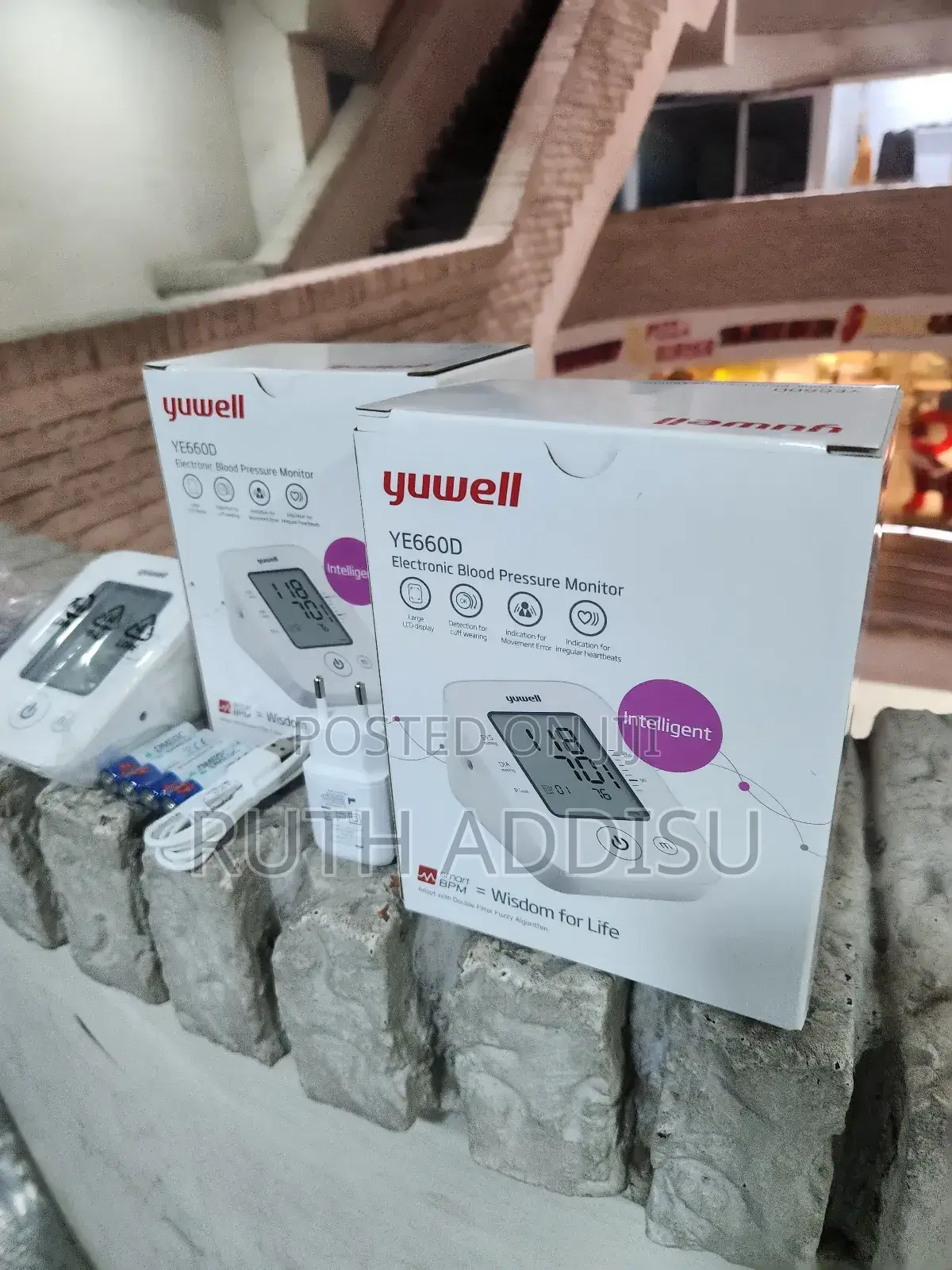 Yuwell Model Ye660d Blood Pressure Monitor輕易digital Bp Monitor New