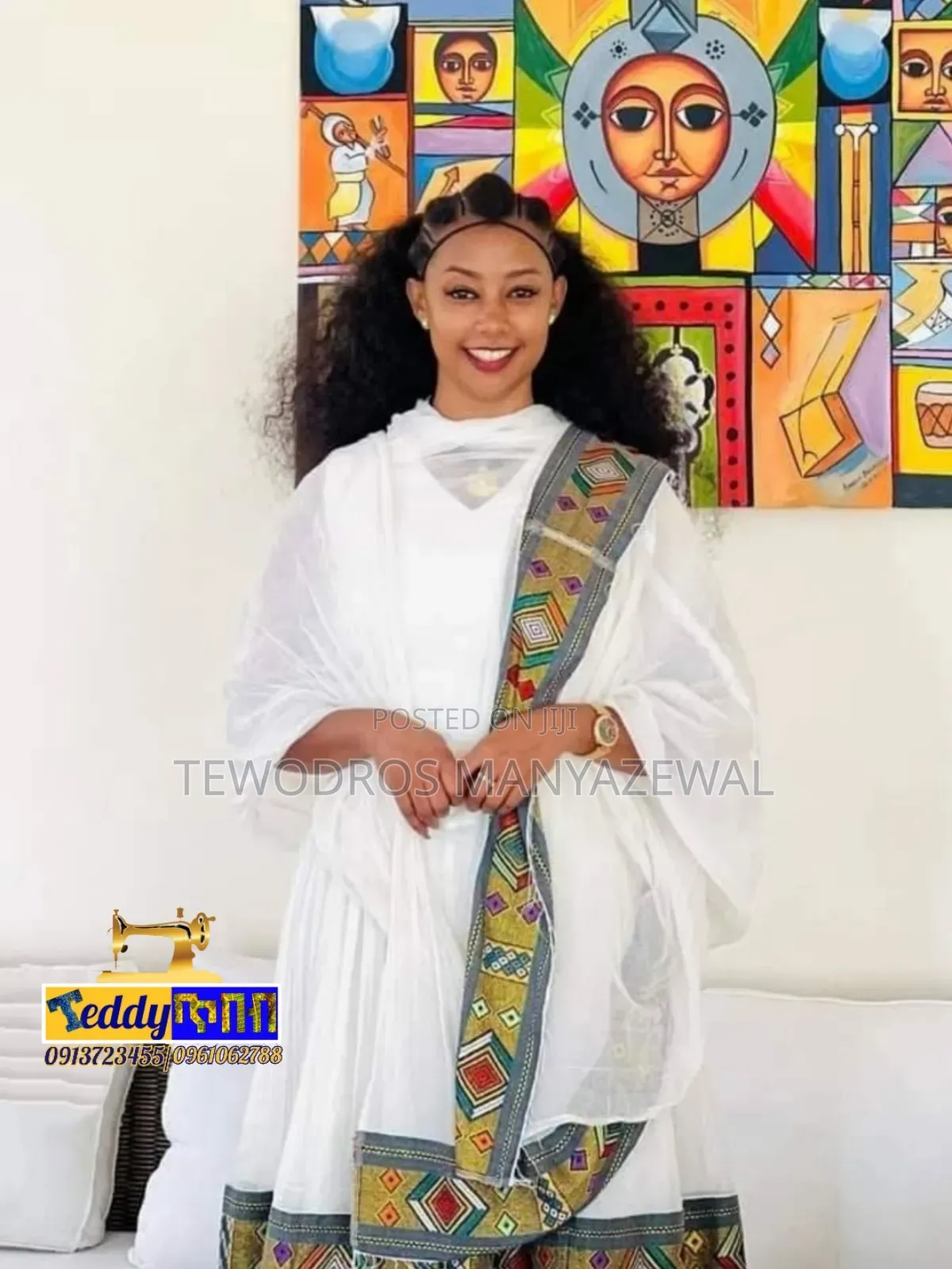 (ቴዲ ጥበብ) የሀበሻ ልብስ (Teddy Tibeb) Habesha Dress