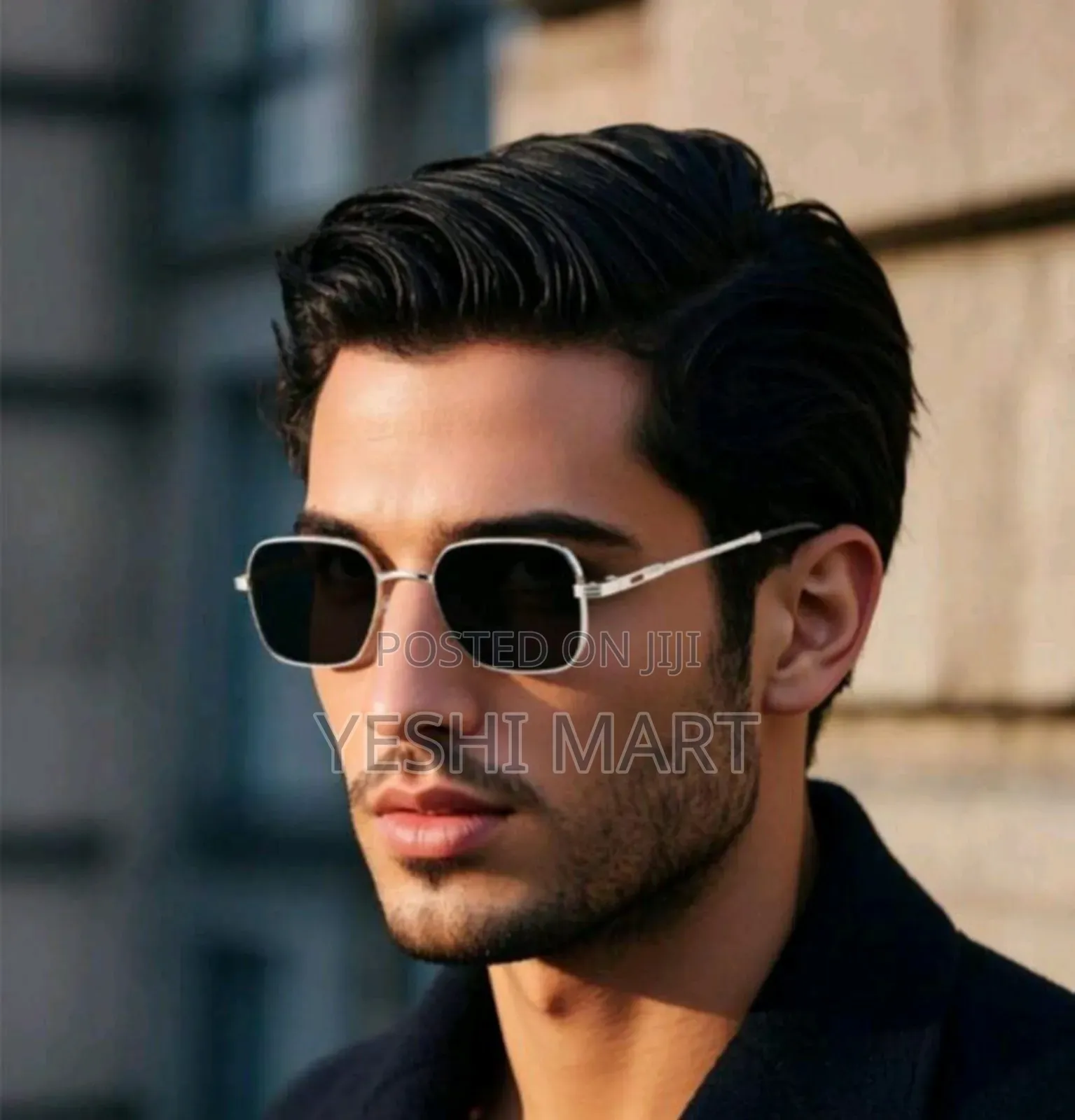 Men Square Frame Fashionable Glasses for Outdoor Travel Casual Shades