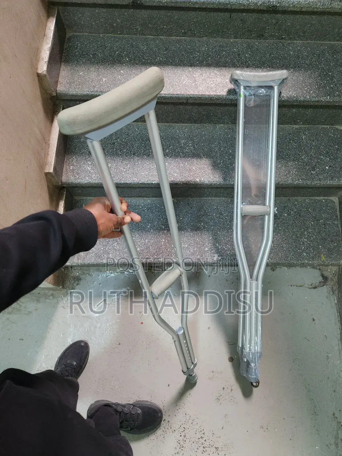 Axillary Bilateral Crutches老闆brand New Pair Packed Crutches Medical