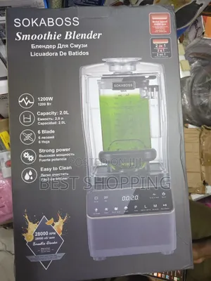 Sokaboss Commercial Blender Quiet Sound ድምፅ አልባ Shield Heavy Blender