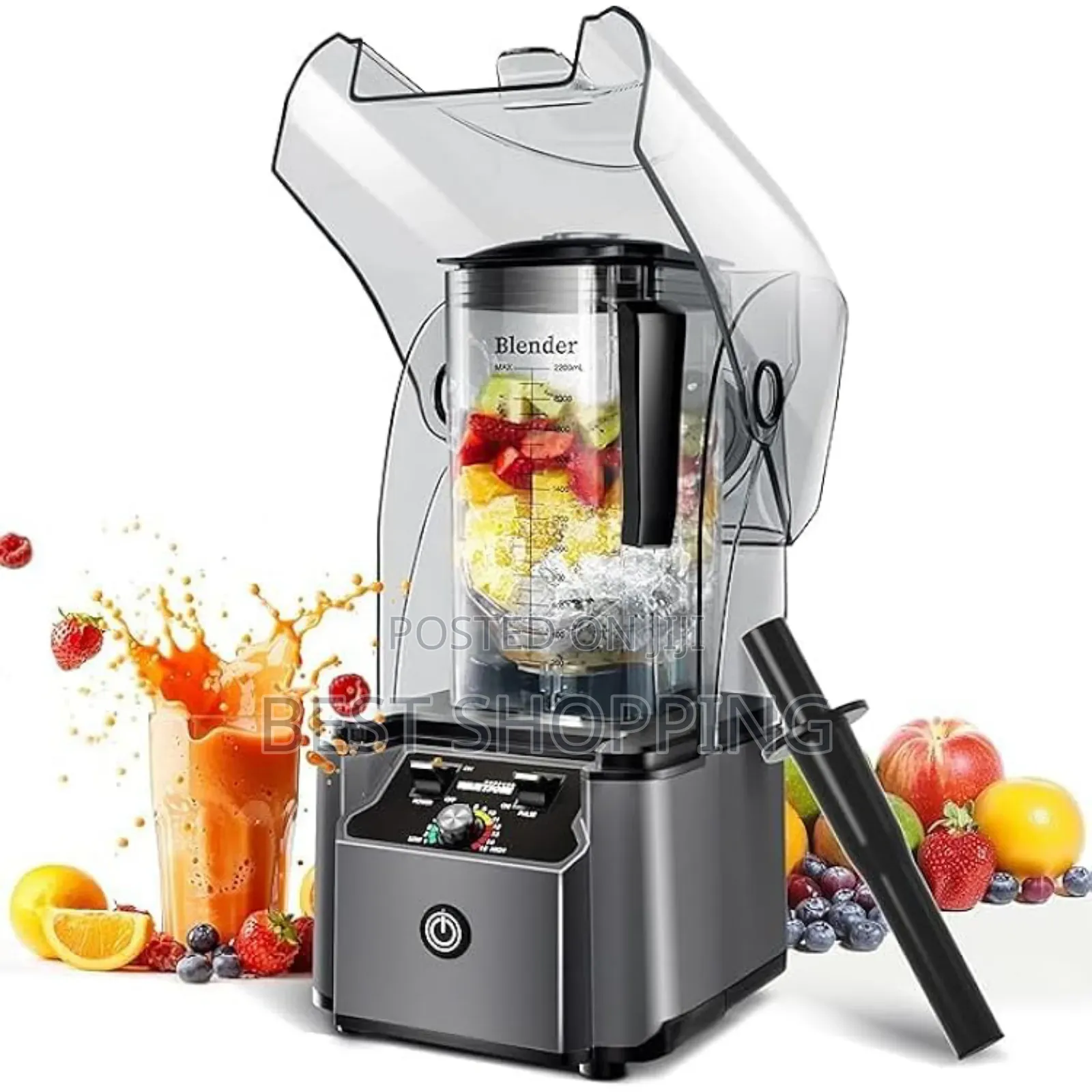 Sokaboss Commercial Blender Quiet Sound ድምፅ አልባ Shield Heavy Blender