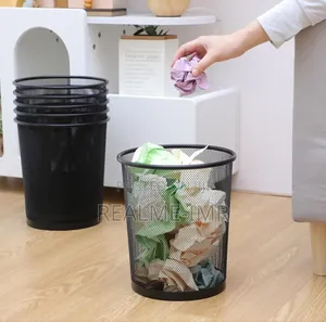 Black Mesh Waste Bin – Office/Home