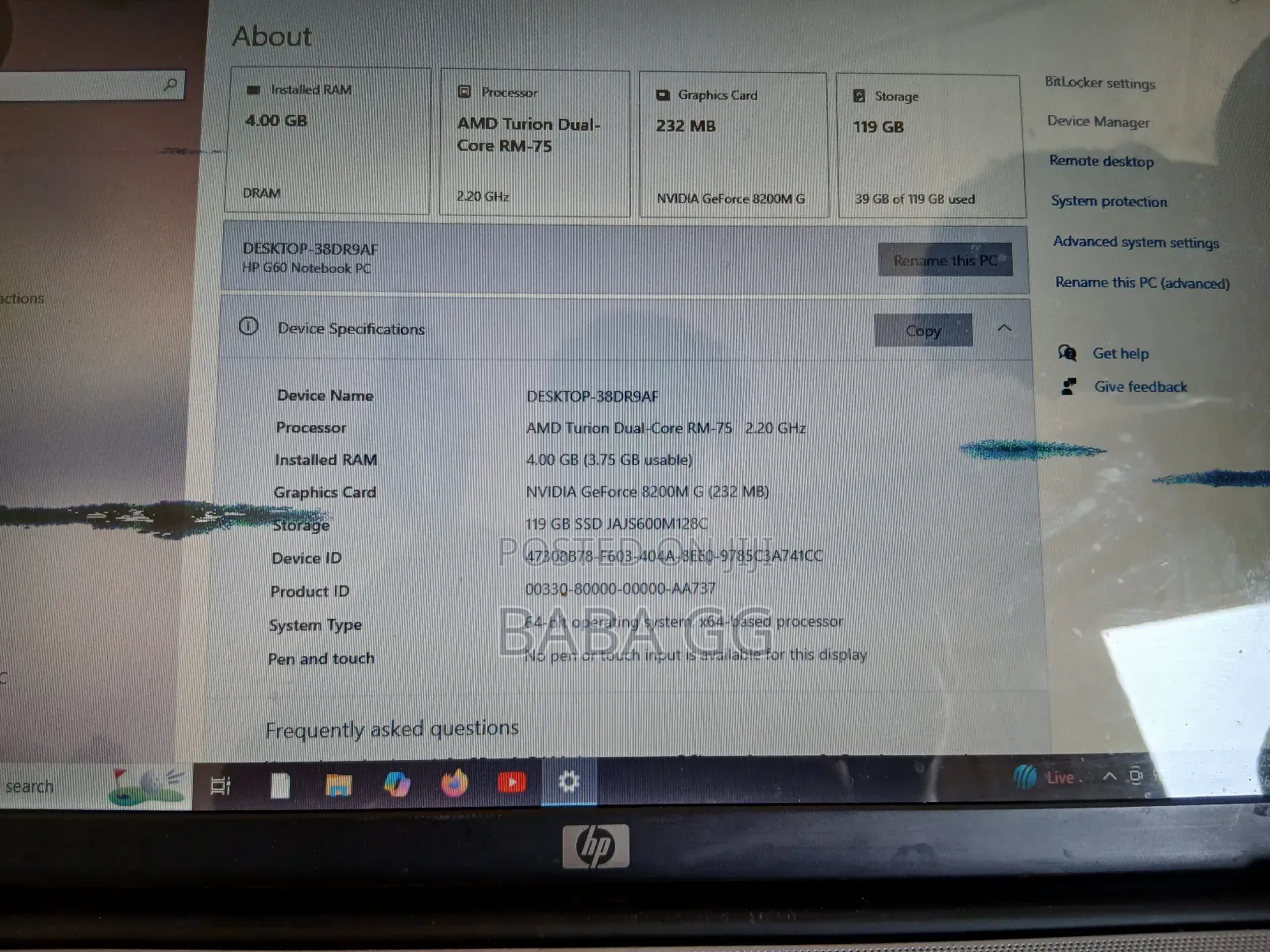 Laptop HP 14-Dq1025cl 4GB Intel Core Ultra 5 SSHD (Hybrid) 128GB