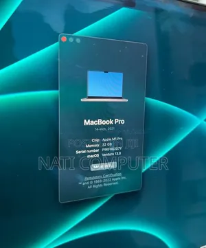 New Laptop Apple MacBook Pro M1 32GB Intel Core I9 SSD 1T