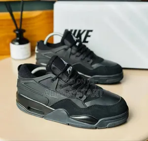 Photo - Air #Jordan 4  Retro 4 Rm “#Black_cat” #Low Shoes for Men's