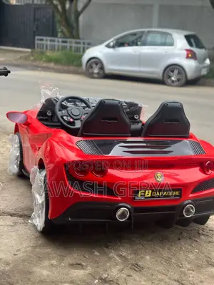 New Red Ferrari Ride-on Car for Kids - Battery Powered Toy Vehicle