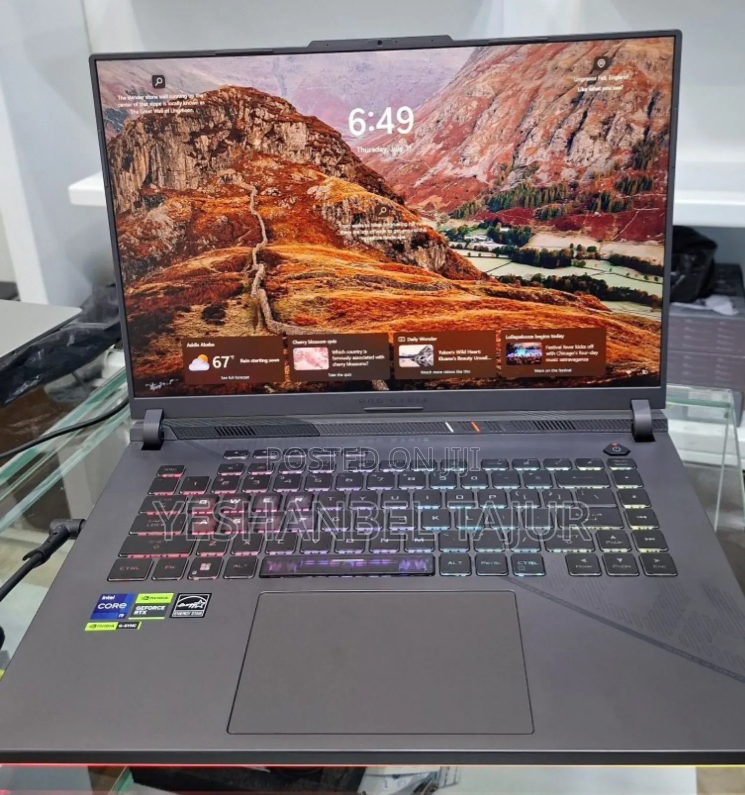 New Laptop Asus ROG Strix G16 G614 32GB Intel Core I9 SSD 1T