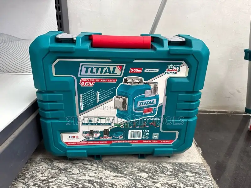 Total 3d Laser Leveling Tool With Tripod / 0-35m / 16v