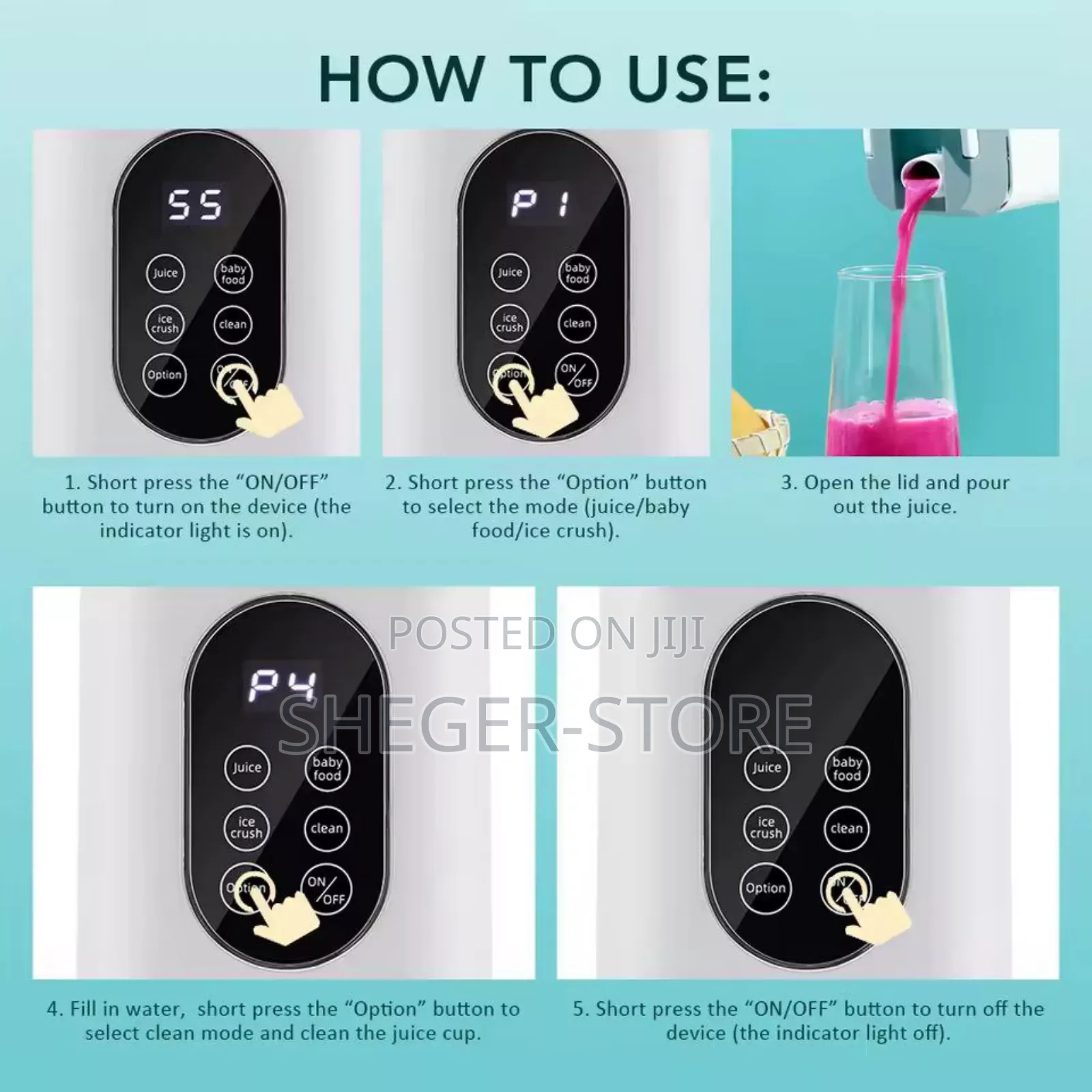 Rechargeable Portable Juicer Cup(✓በቻርጅ የሚሰራ)