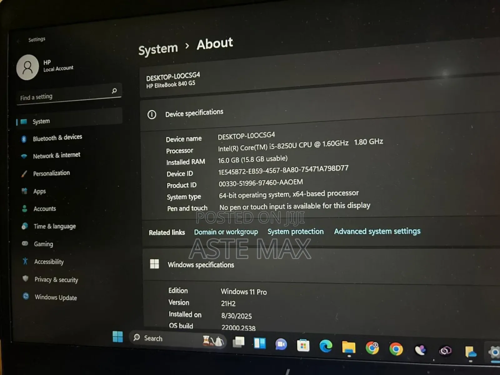 Laptop HP EliteBook 840 G5 16GB Intel Core I5 SSD 512GB