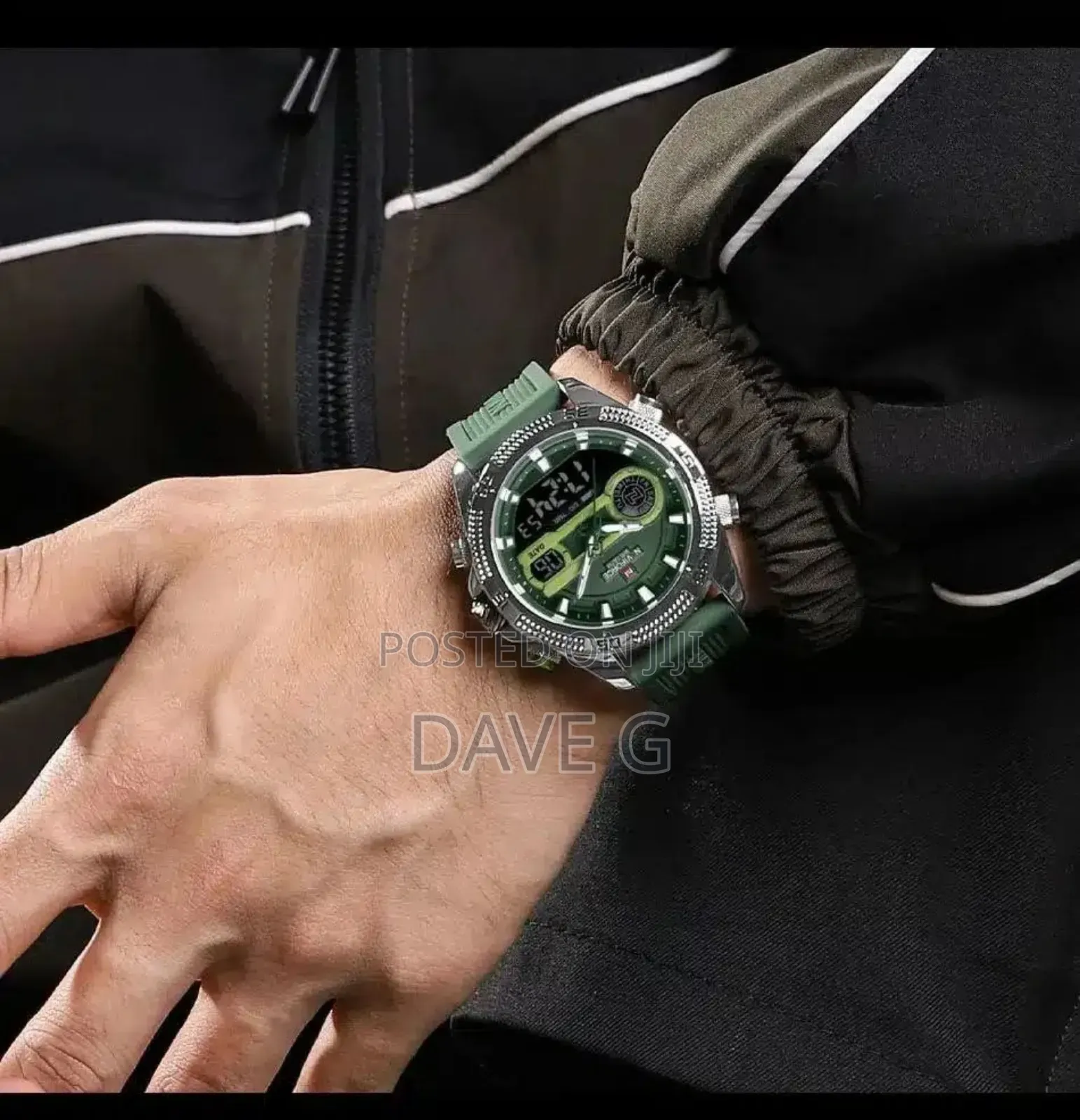 Naviforce Dual Mastery Men Quartz Watch Rectangle Wristwatch