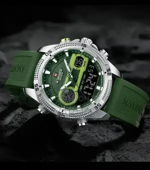 Naviforce Dual Mastery Men Quartz Watch Rectangle Wristwatch