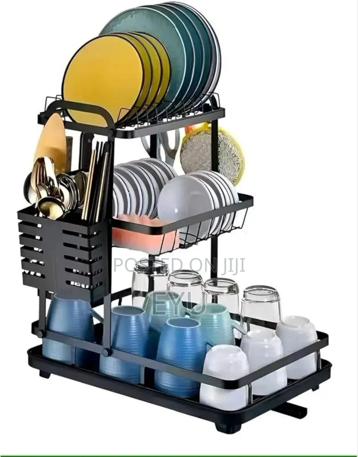  3 Tier Stainless Still Dish Drainer Rack