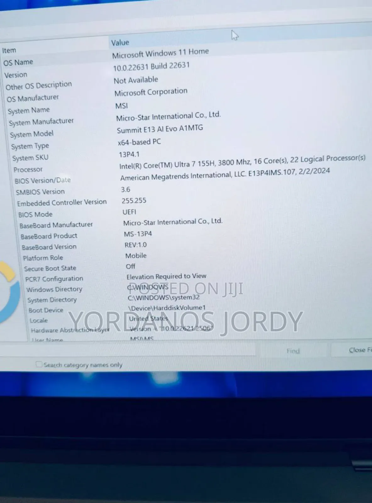 New Laptop MSI Summit E13 Flip Evo 16GB Intel Core Ultra 7 SSD 1T