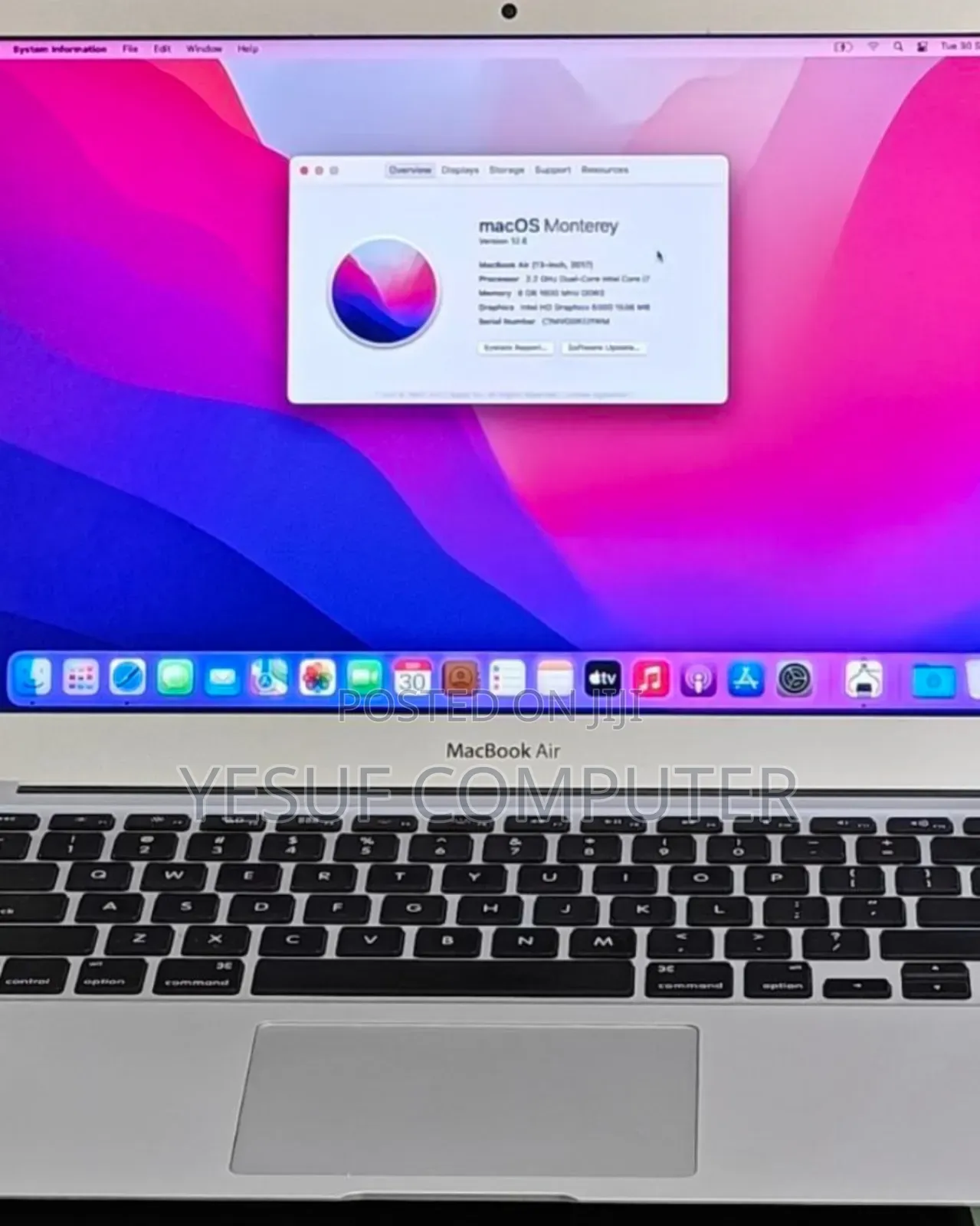 New Laptop Apple MacBook Air 2017 8GB Apple M4 SSD 512GB
