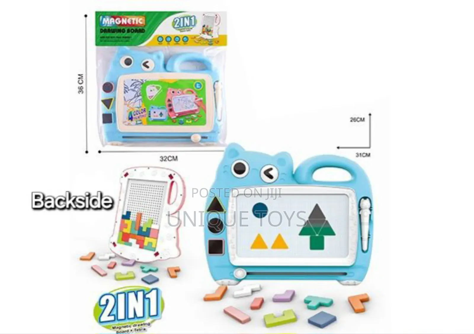 2-in-1 Magnetic Drawing Board Mosaic Puzzle Set
