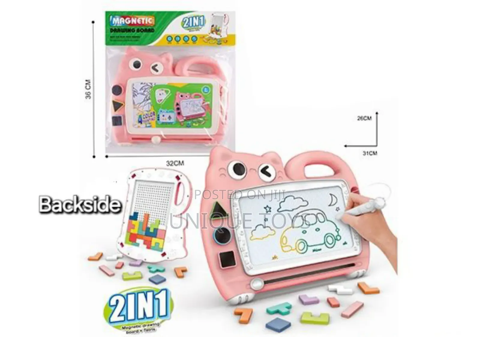 2-in-1 Magnetic Drawing Board Mosaic Puzzle Set