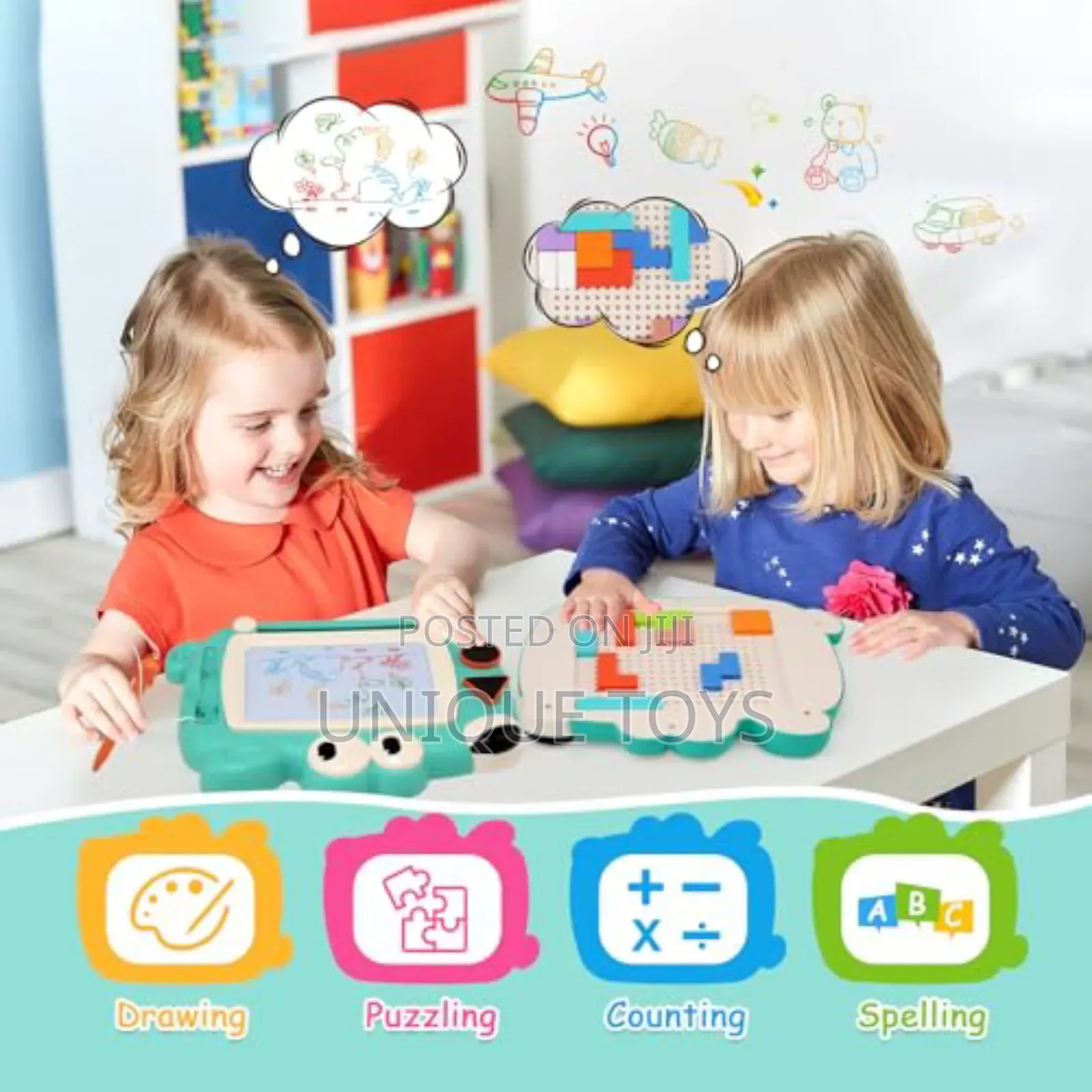 2-in-1 Magnetic Drawing Board Mosaic Puzzle Set