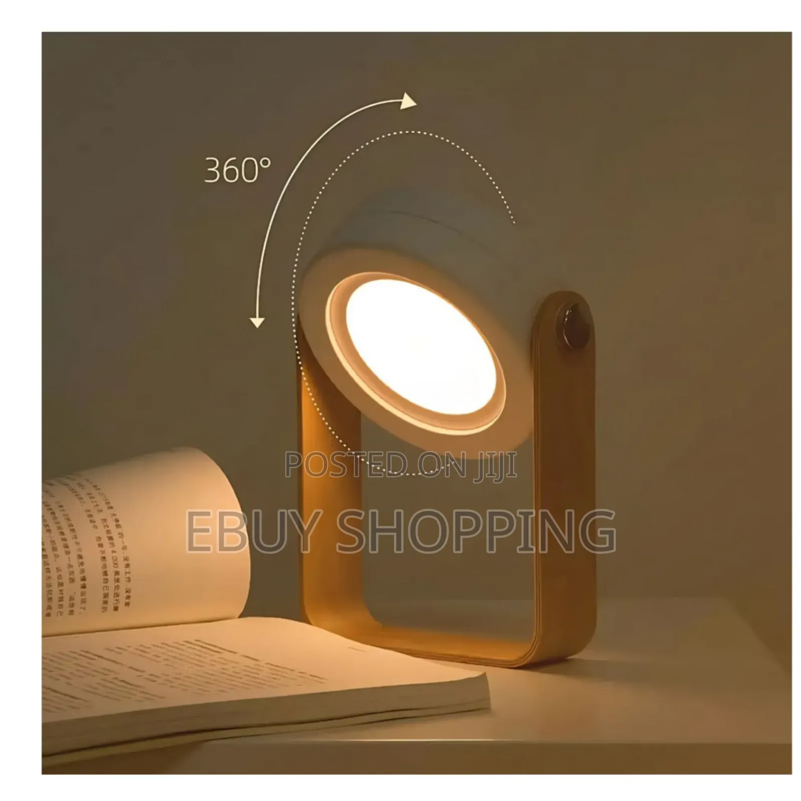 Adjustable Angle Foldable Bedside Lamp, Eye-Caring Soft Light,
