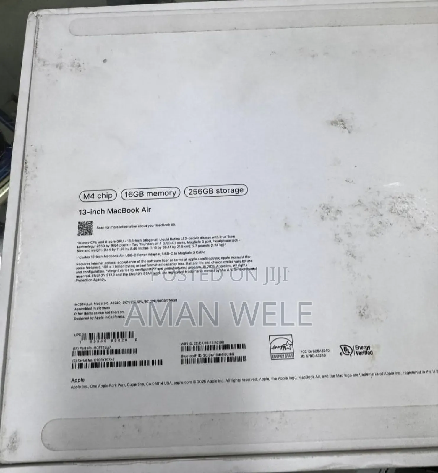 New Laptop Apple MacBook Pro 2024 M4 14-Inch 16GB Apple M4 SSD 256GB