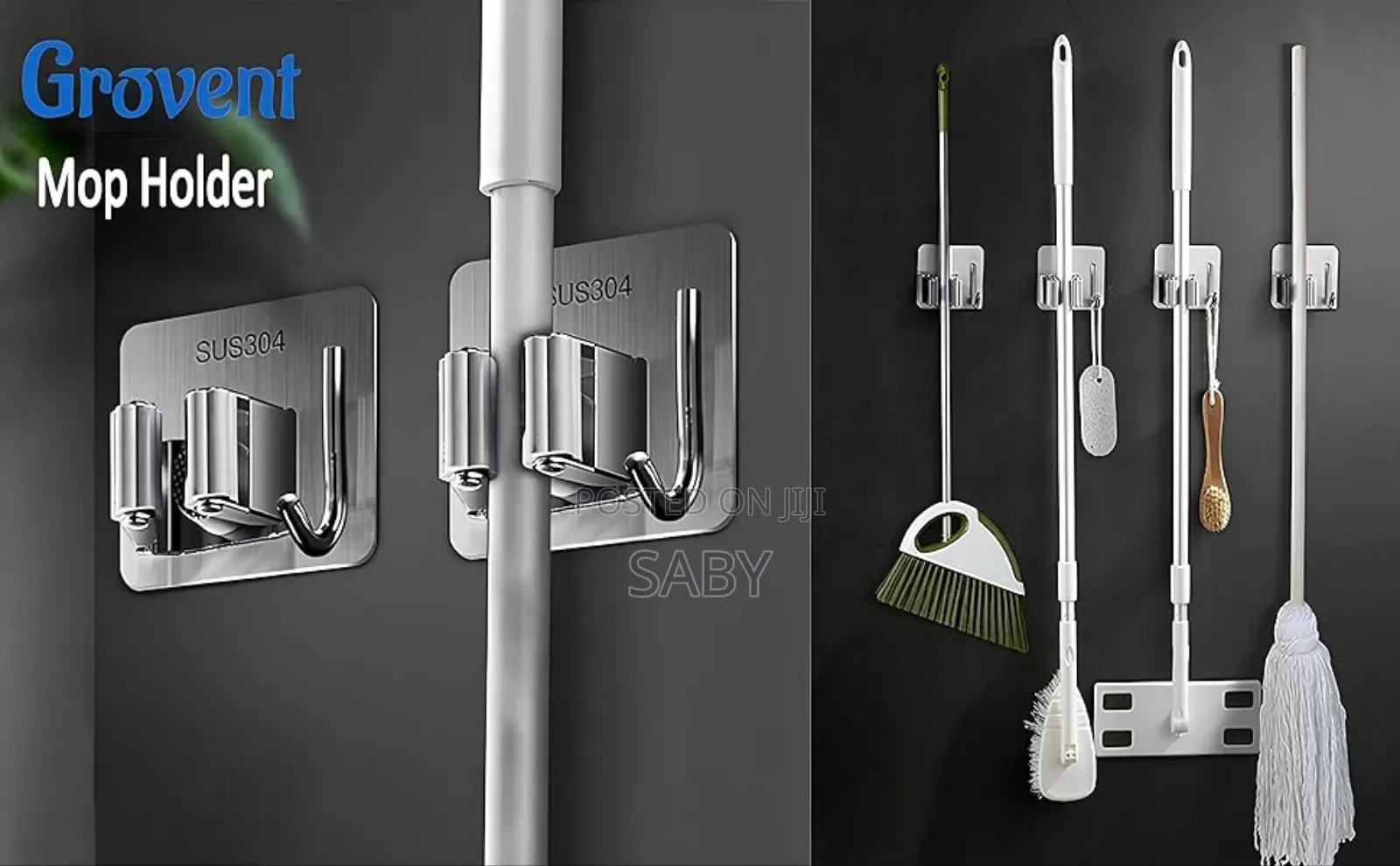 2pcs Mop Holder for Broom Storage