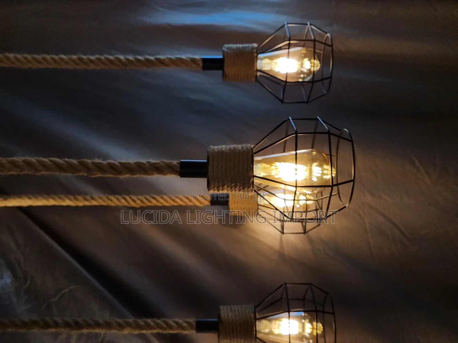 Rustic Rope and Cage Pendant Chandelier