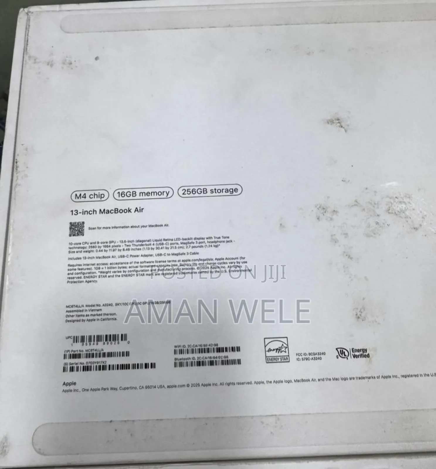 New Laptop Apple MacBook Pro 2024 M4 14-Inch 16GB Apple M4 SSD 256GB