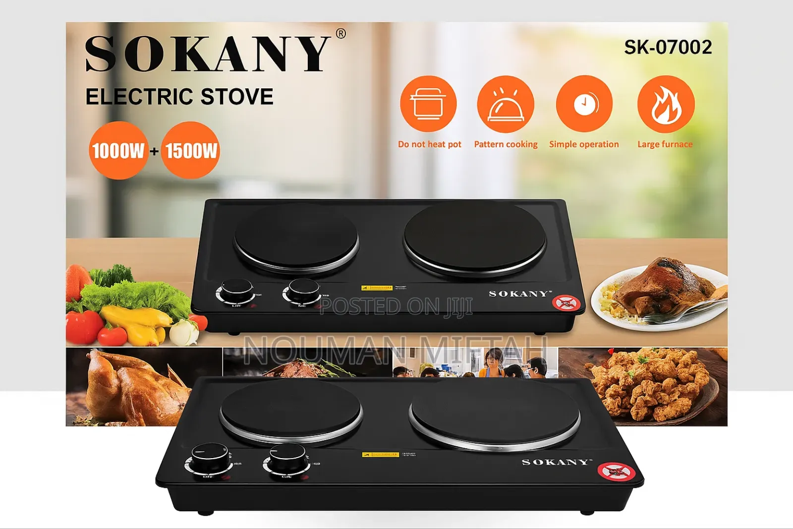 Sokany Double Burner Electric Stove Platet