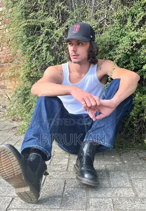 Athletic B Logo Green Fitted Baseball Cap