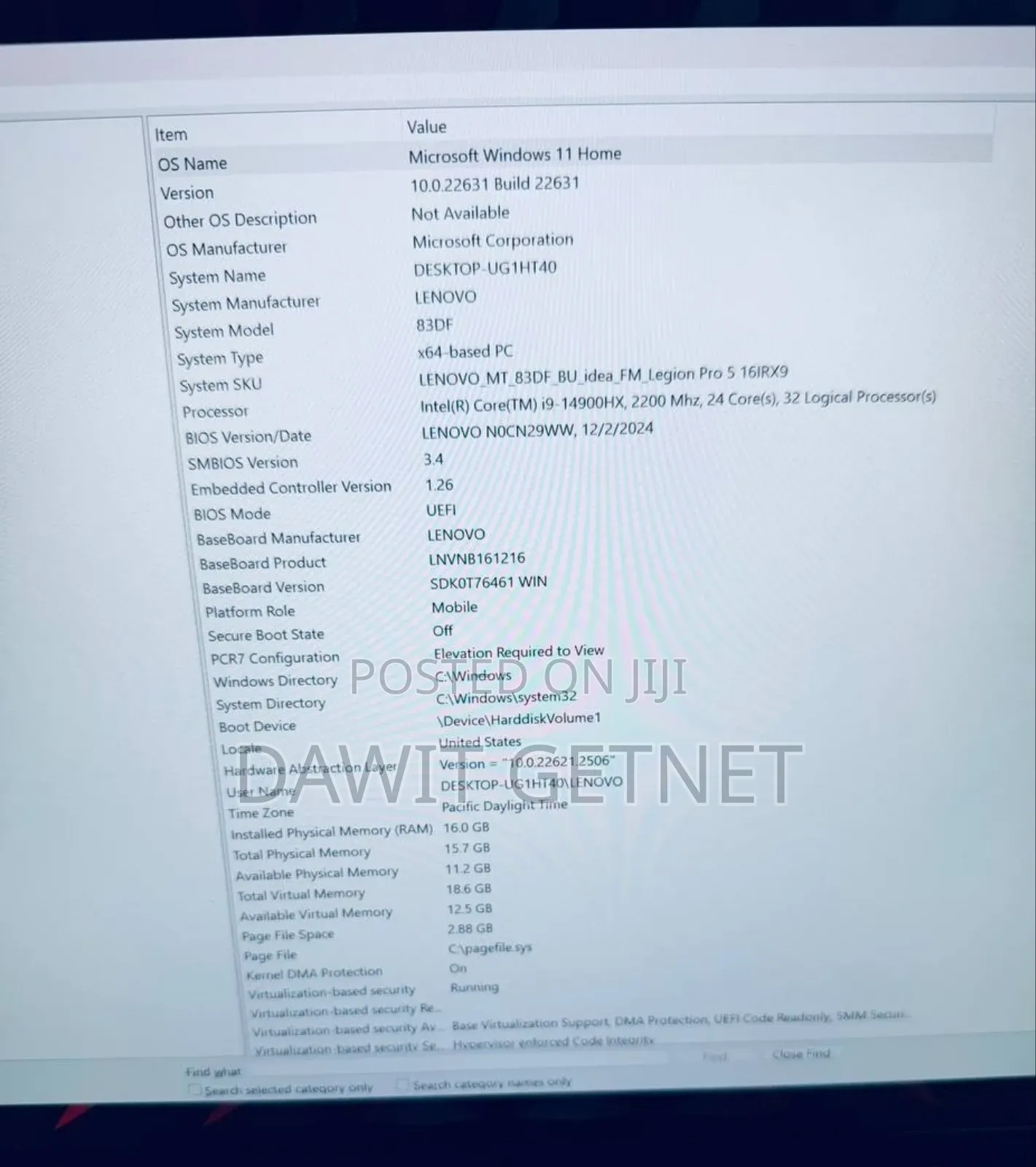 New Laptop Lenovo Legion 5 16GB Intel Core I9 SSD 512GB