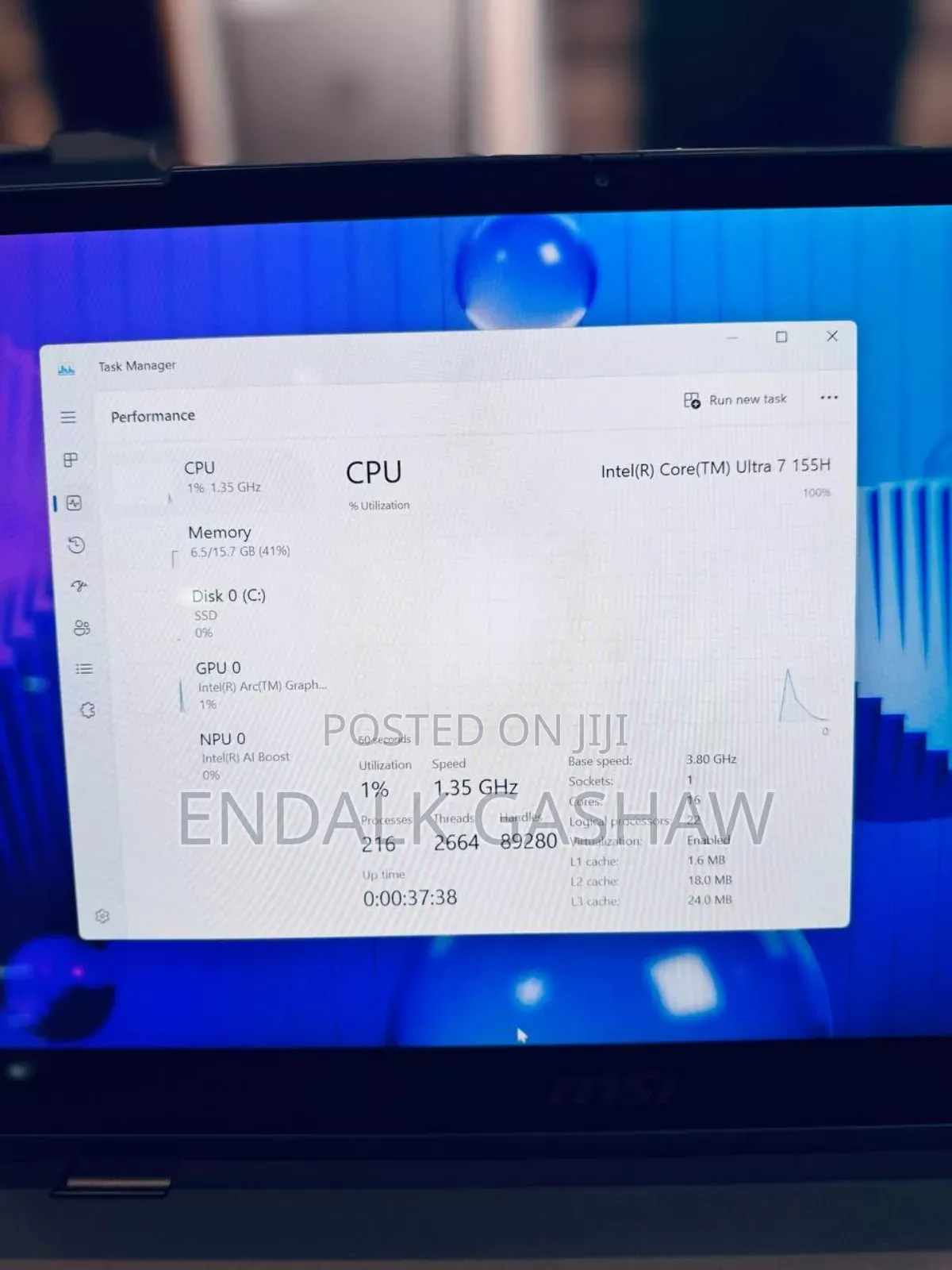 New Laptop MSI Summit E13 Flip Evo 16GB Intel Core Ultra 7 SSD 1T