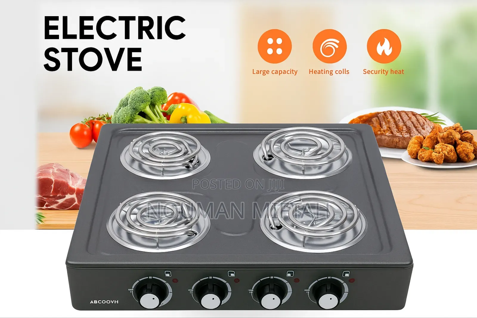 Four Burner Electric Stove ባለ 4 ምድጃ ስቶቨ