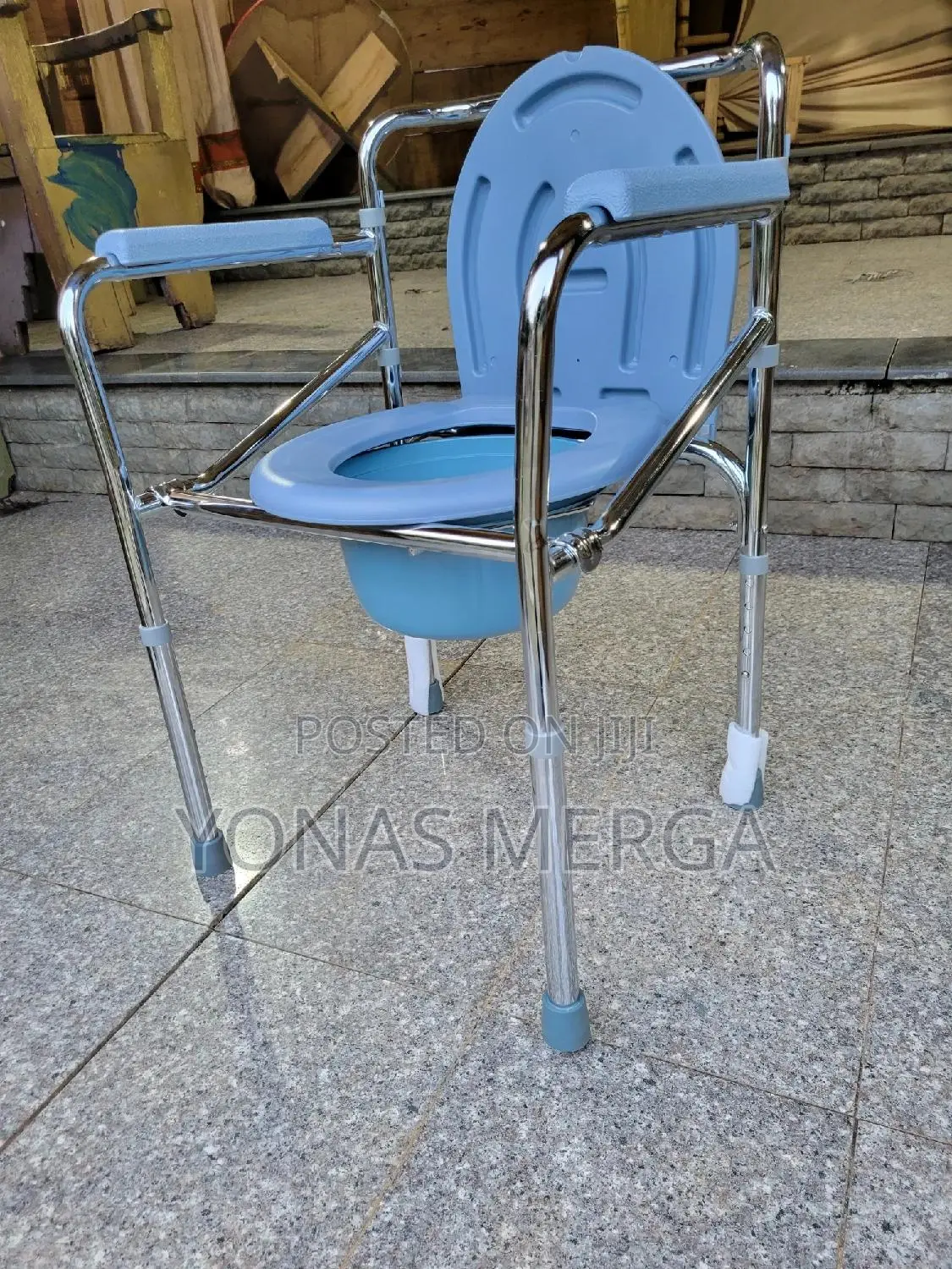 Toilet Chair=Bedside Commode-Ideal炸፬treated to Resist Rust Effectively