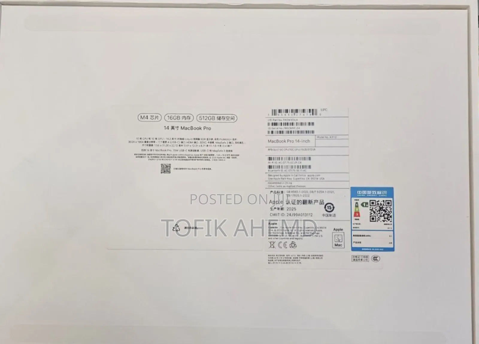 New Laptop Apple MacBook Pro 16GB Intel Core I7 SSD 512GB