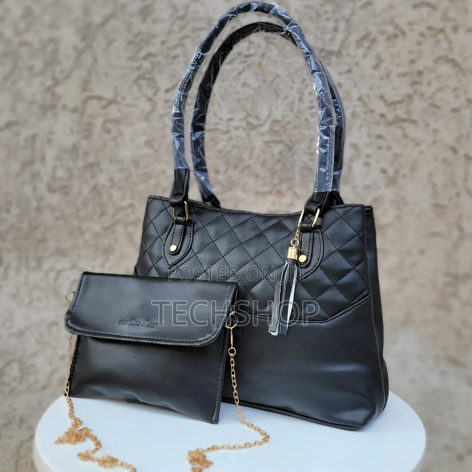 Ladies Black Combo Set Handbag
