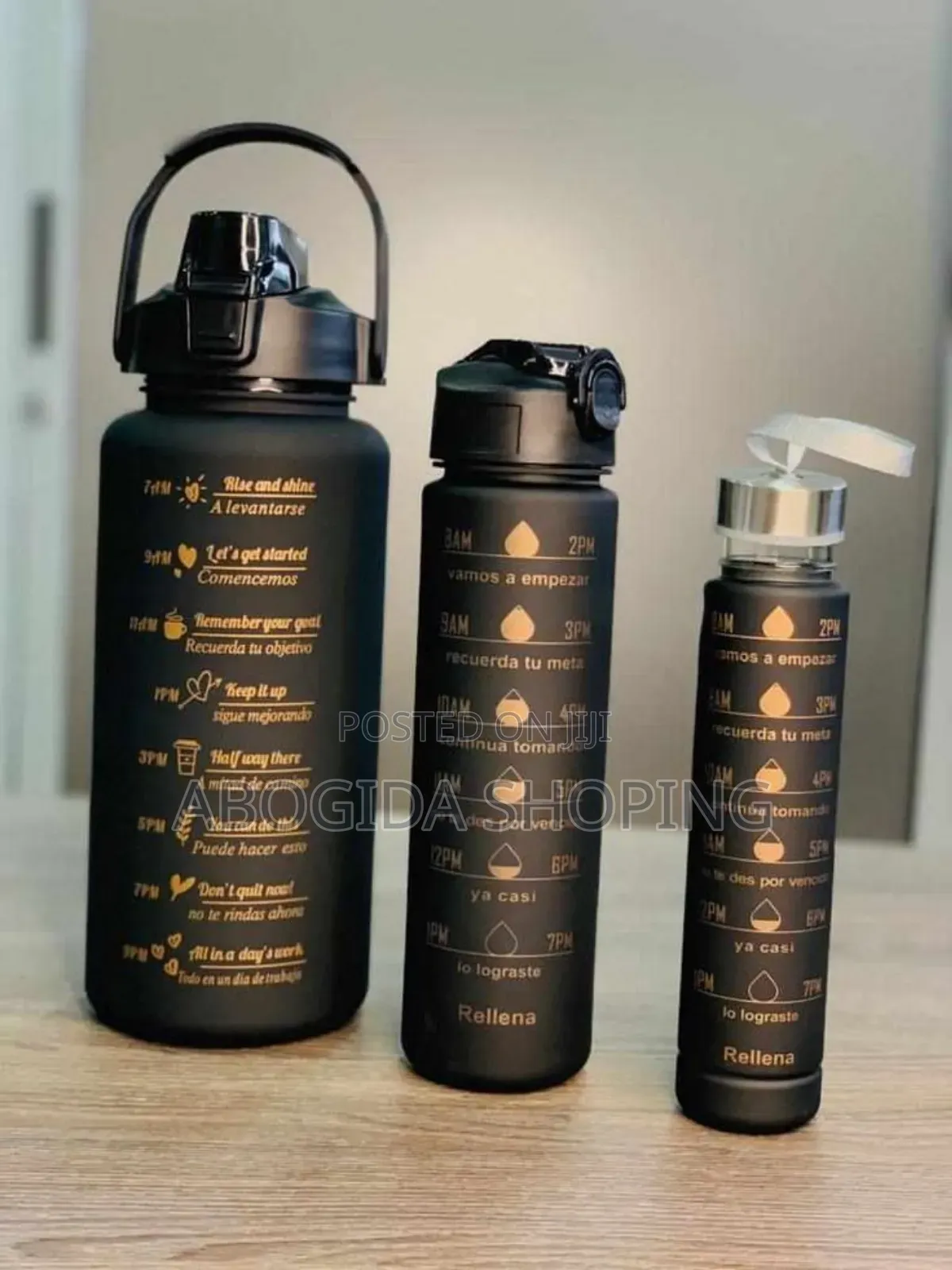 Triple Size Water Bottle Set