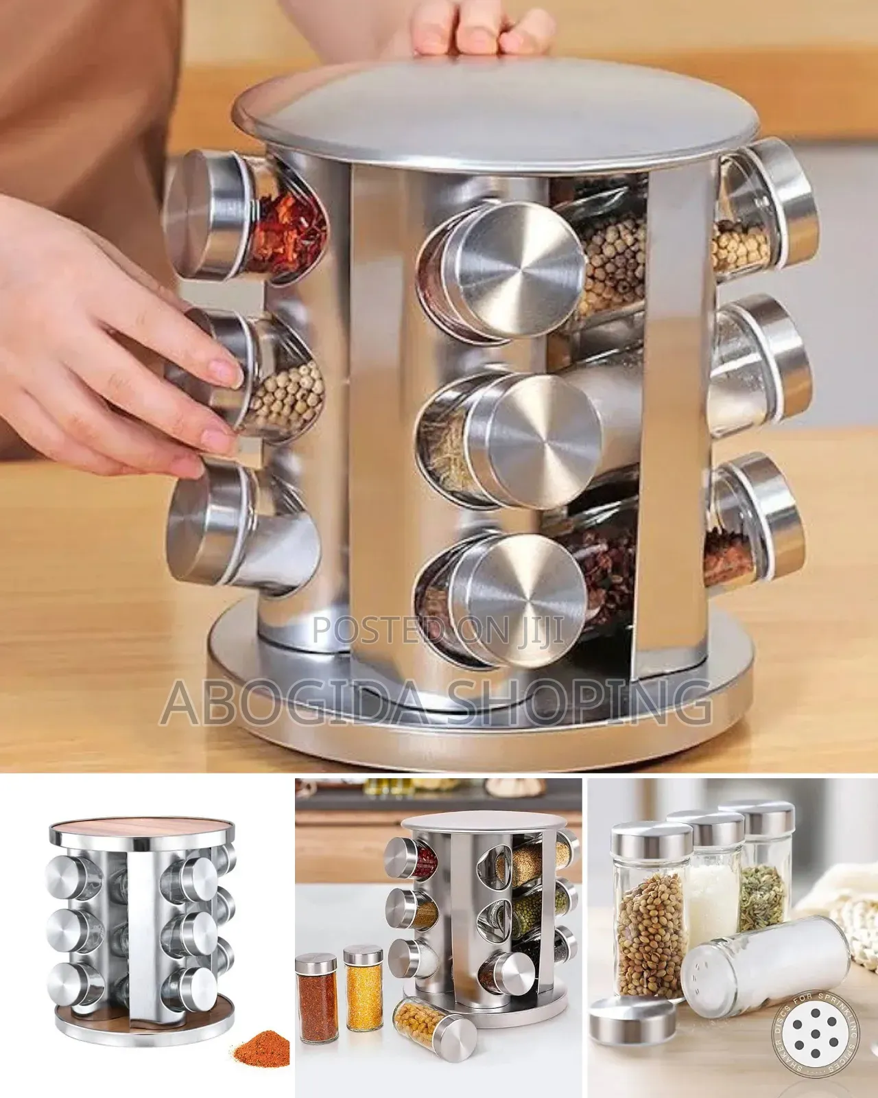 Rotating Spice Rack (12 Jar)