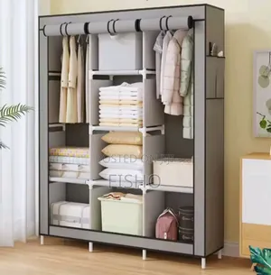 Simple Wardrobe ዘመናዊ የልብስ ማስቀመጫ ቁምሳጥን ከነፃ ዲሊበሪ ጋር ቁመት175 የጎንስፊት 130ሳ.ሜ