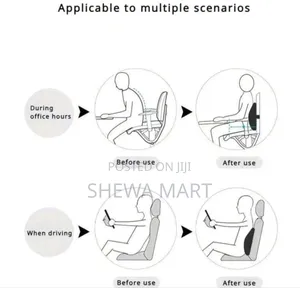 Ergonomic Lumbar Support Cushion Set for Office Chair, Memory Foam