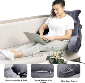 Pillow for Bed Reading Back Pillow With Arm Support and Pockets Back